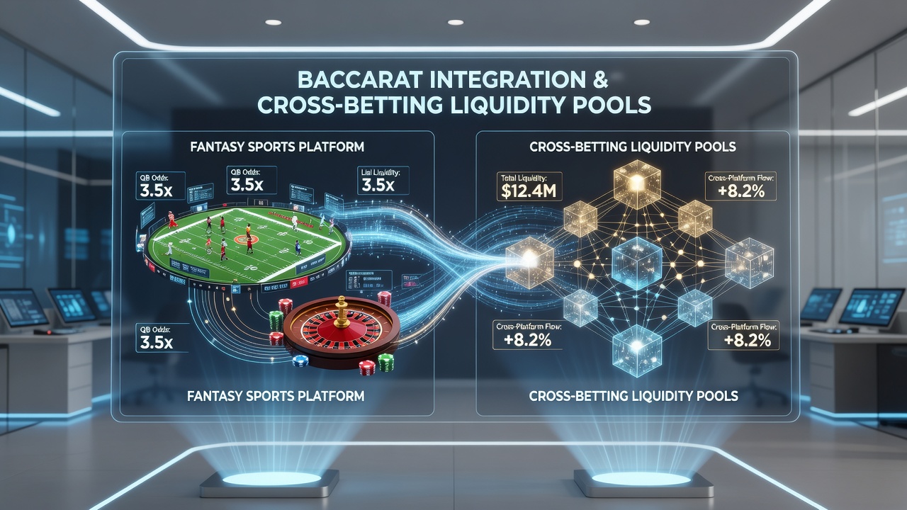 Darstellung von Cross-Betting-Liquiditätspools mit Baccarat- und Fantasy-Sport-Elementen