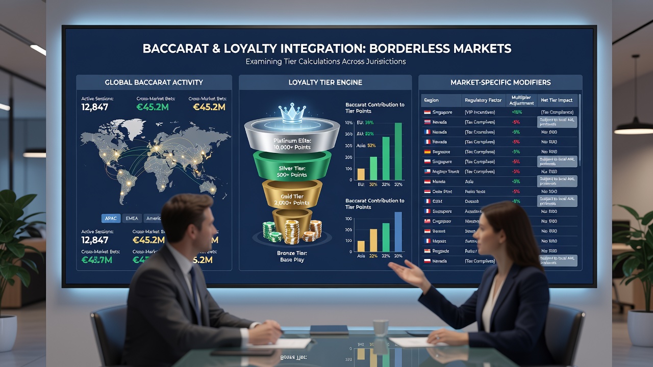 Visualisierung von Loyalty-Tier-Berechnungen mit Baccarat-Statistiken in einem digitalen Dashboard