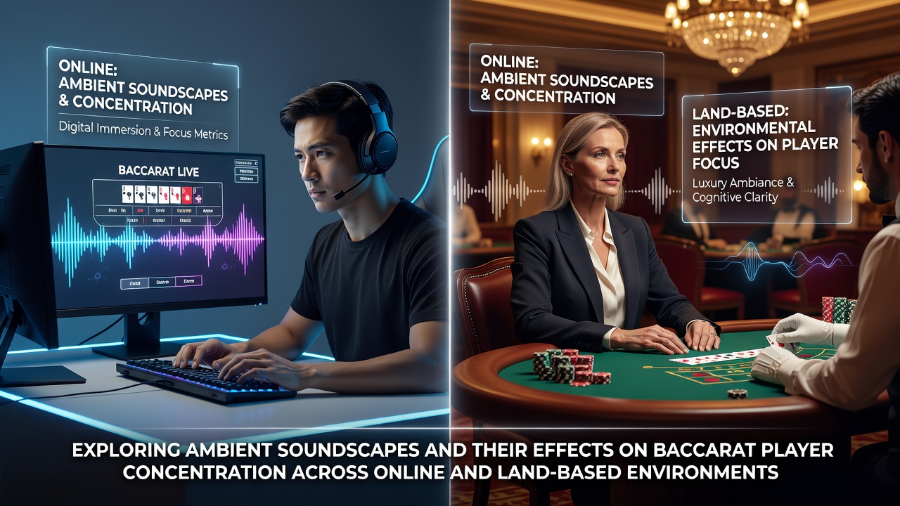 Ambient Soundscapes und Konzentration im Baccarat: Vergleiche zwischen Online- und landbasierten Settings
