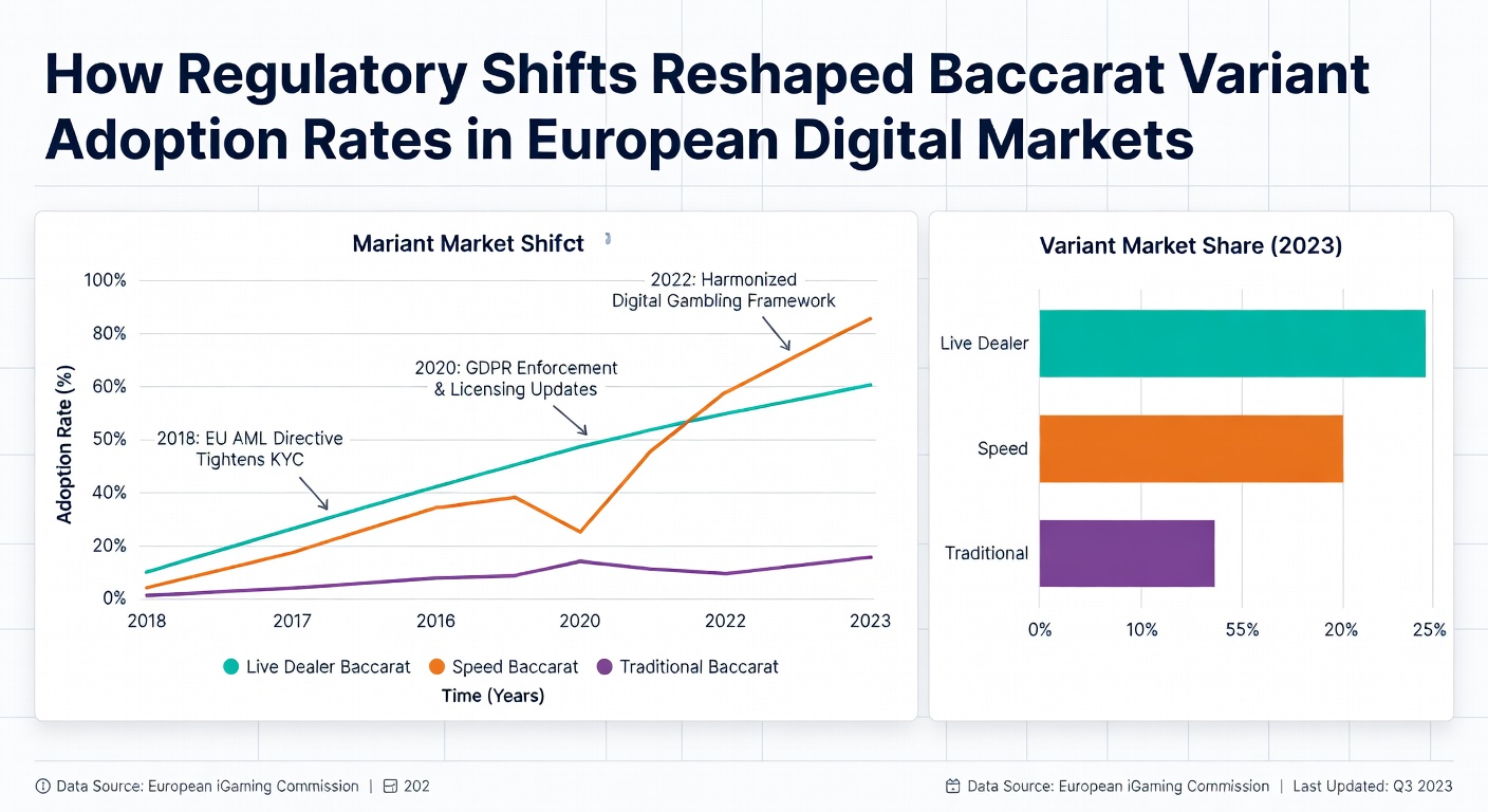 Datenvisualisierung zu Adoptionsraten von Baccarat-Varianten nach regulatorischen Änderungen