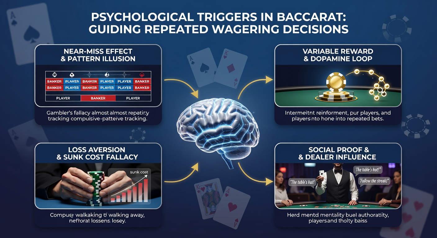 Spieler am Baccarat-Tisch mit Fokus auf Entscheidungsprozesse und Kartenverläufe